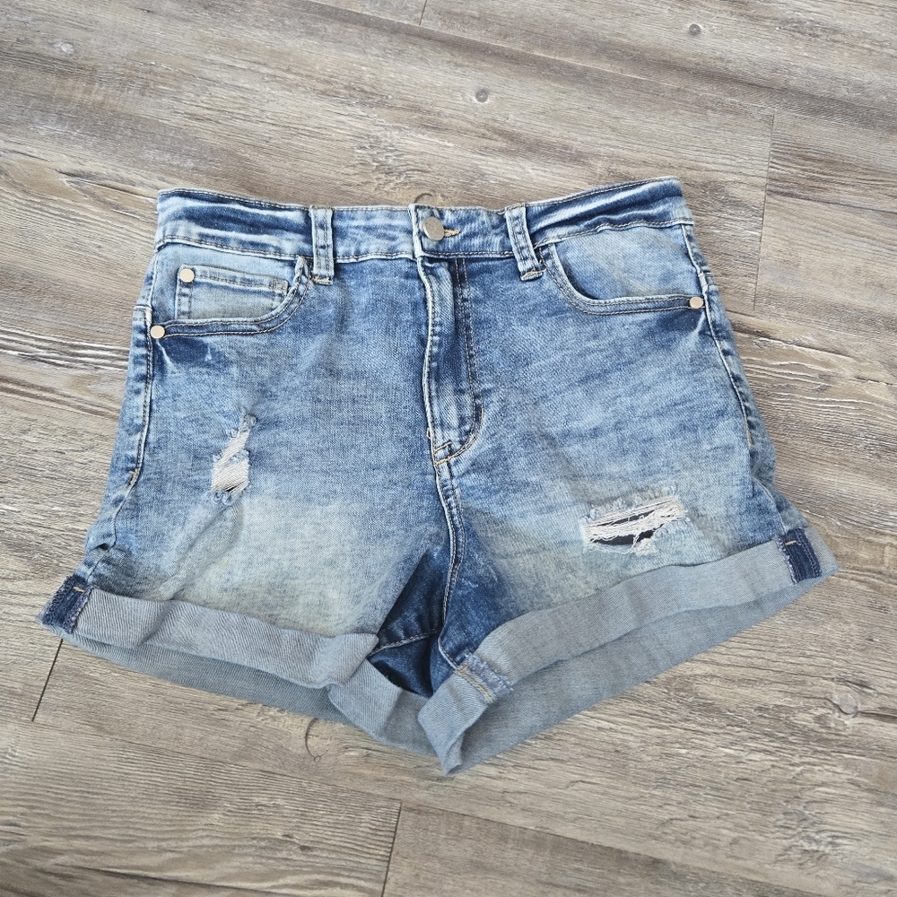 Denim Distressed Women Shorts